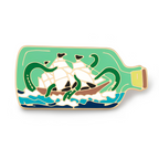 Ship In A Bottle Pin Badge