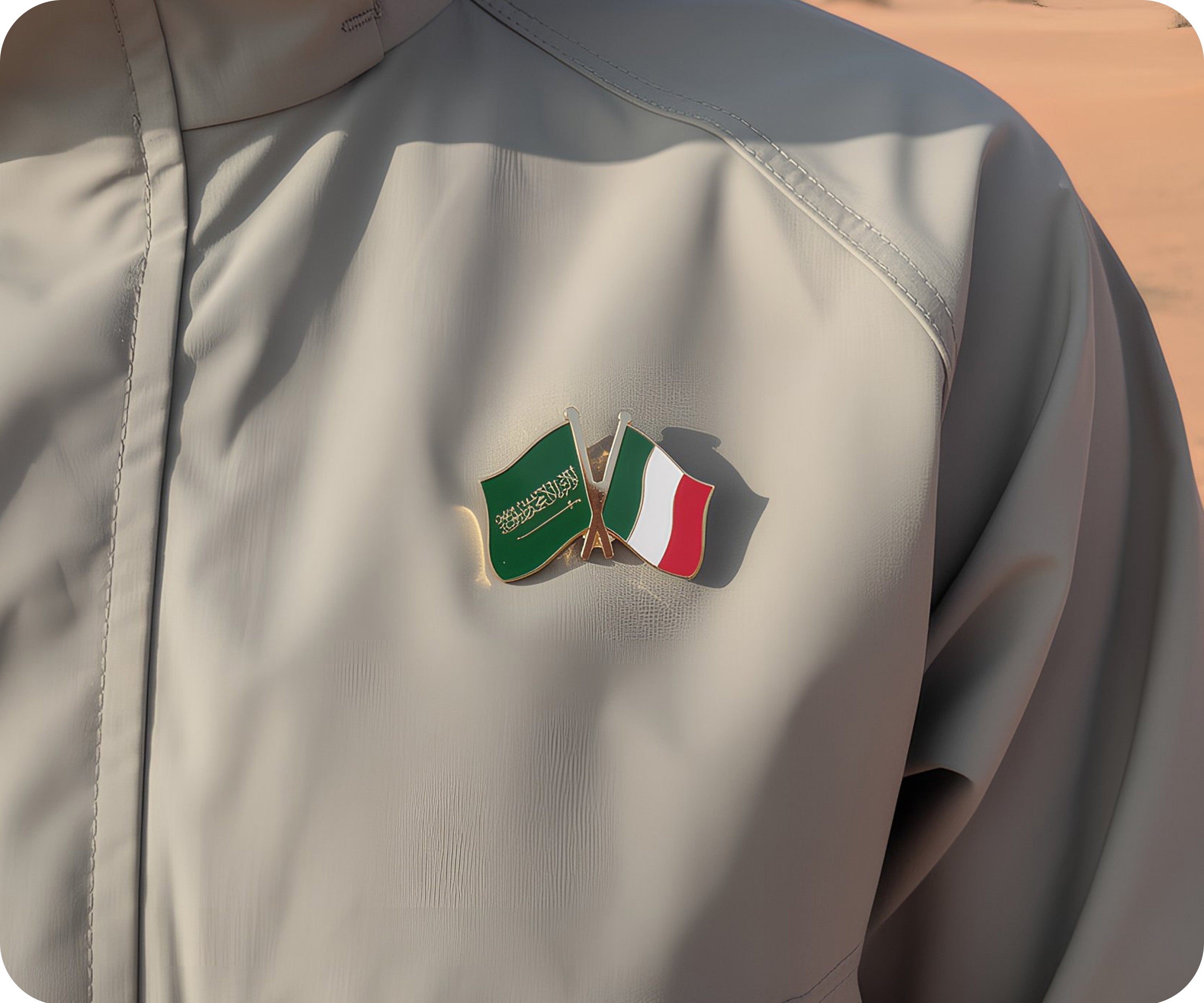 Pin de amistad entre Arabia Saudita e Italia Imagen secundaria del producto