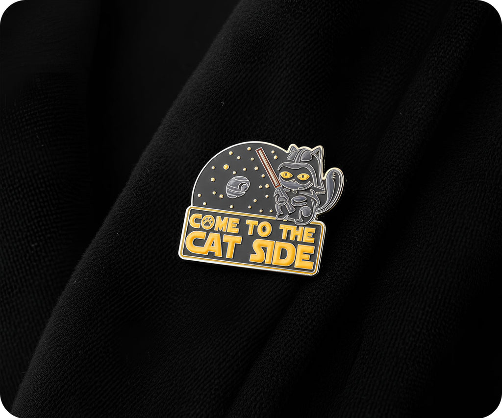 Come To The Cat Side Space Pin Badge