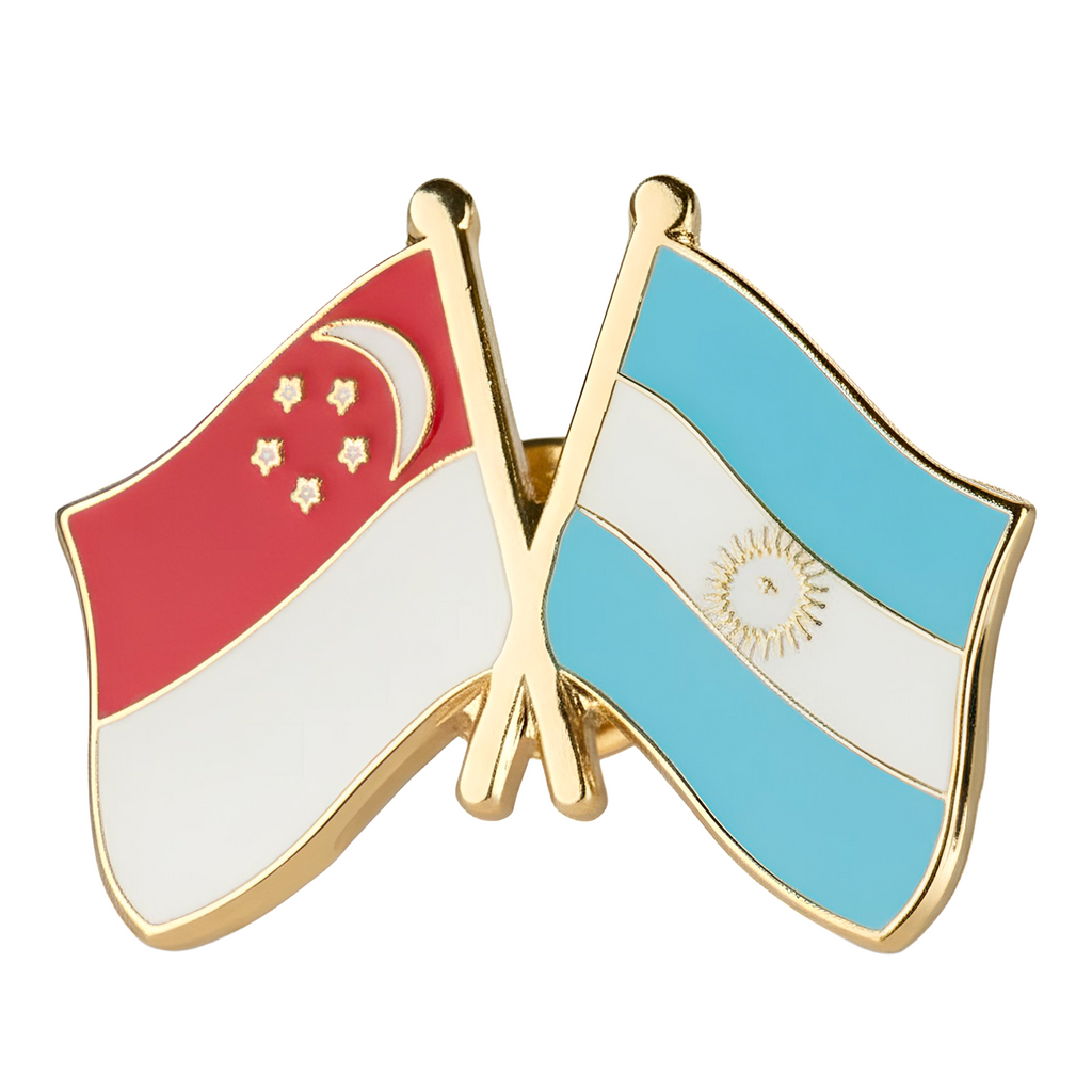 Singapore & Argentina Friendship Pin Badge