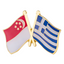 Singapore & Greece Friendship Pin Badge