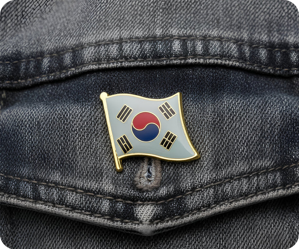 South Korea Flag Pin Badge