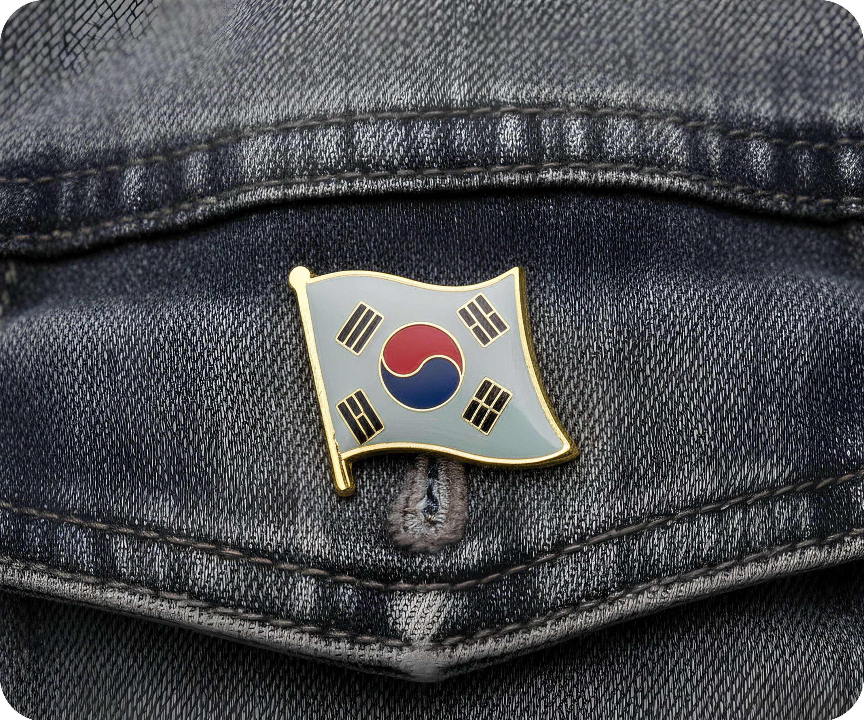 South Korea Flag Pin Badge