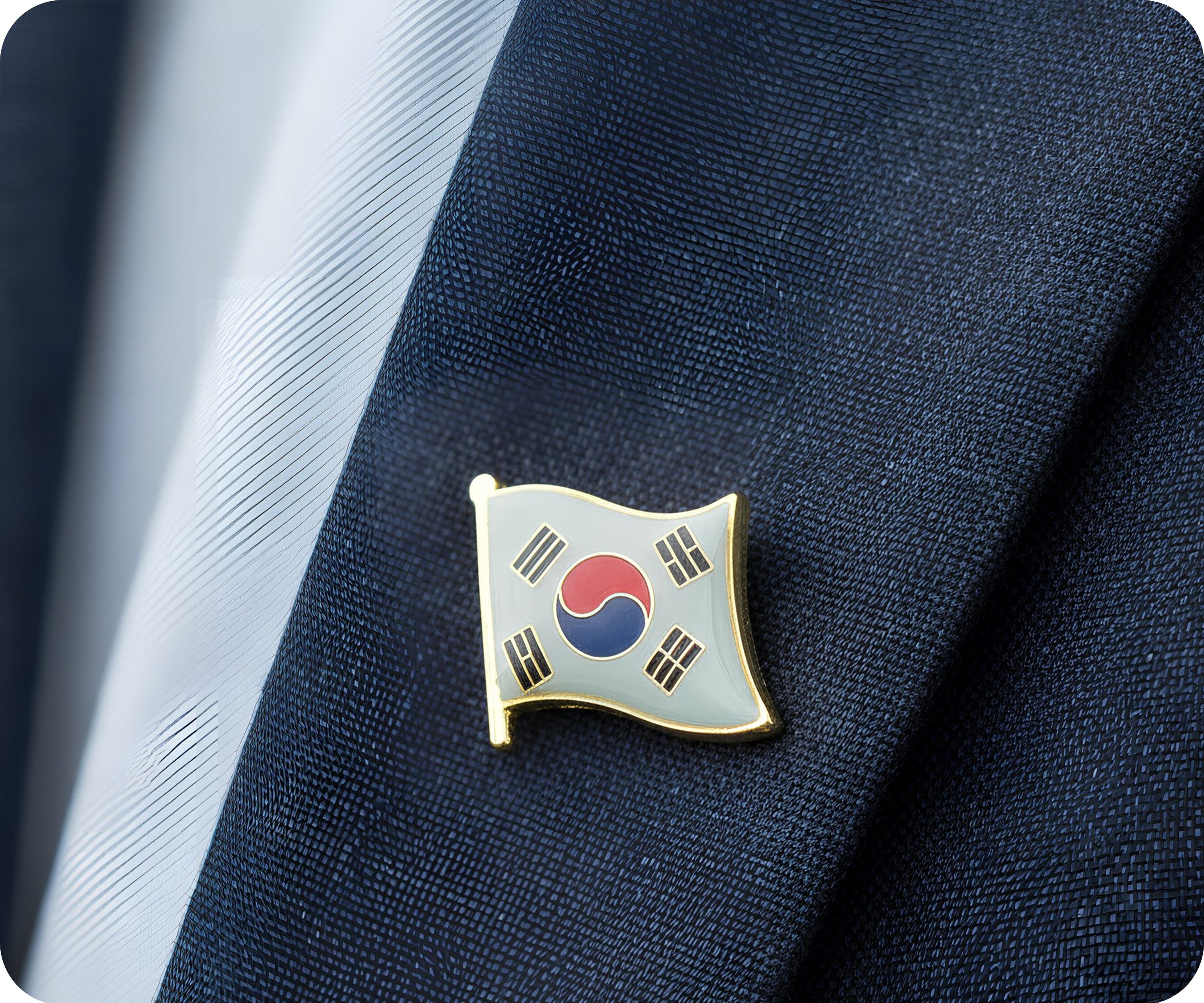 Pin con la bandera de Corea del Sur Imagen secundaria del producto