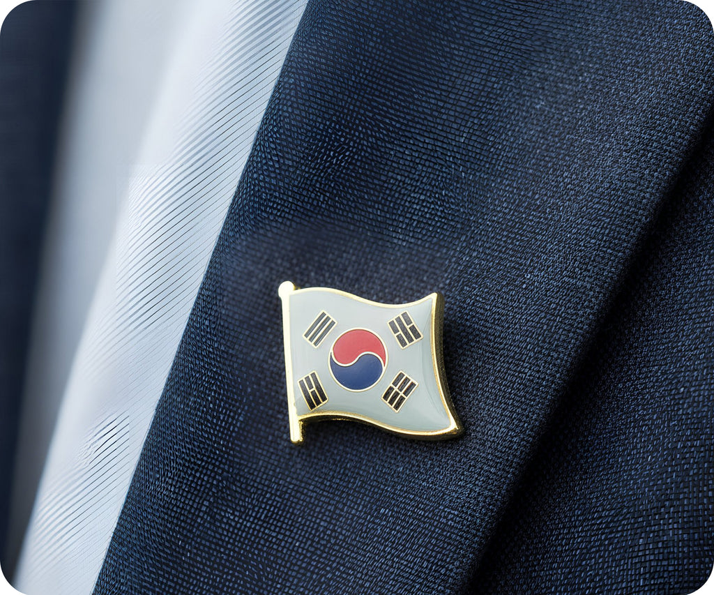 South Korea Flag Pin Badge