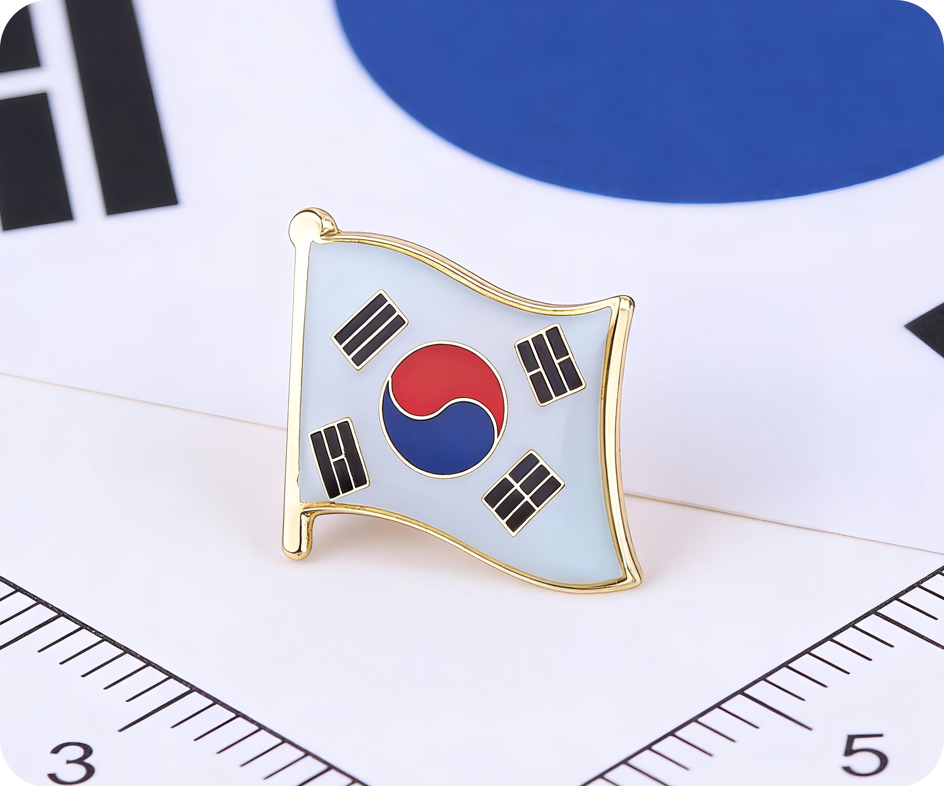 South Korea Flag Pin Badge