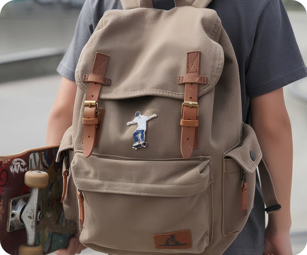Skateboarder Pin Badge
