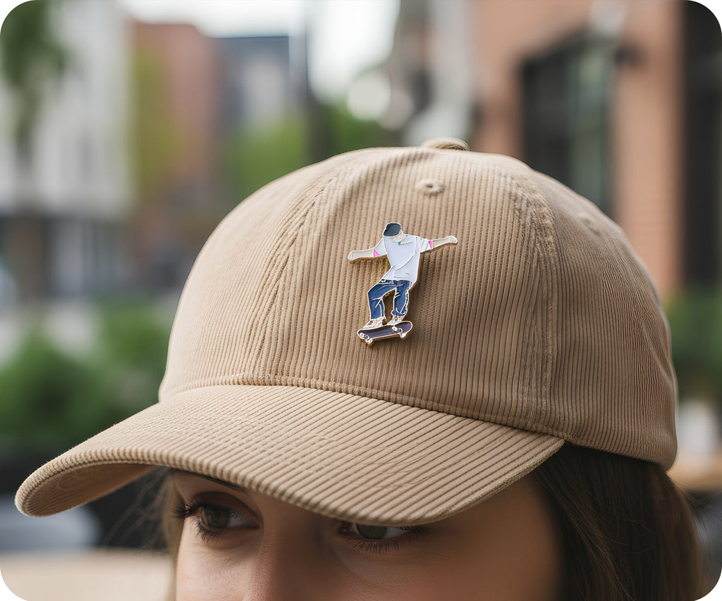 Skateboarder Pin Badge