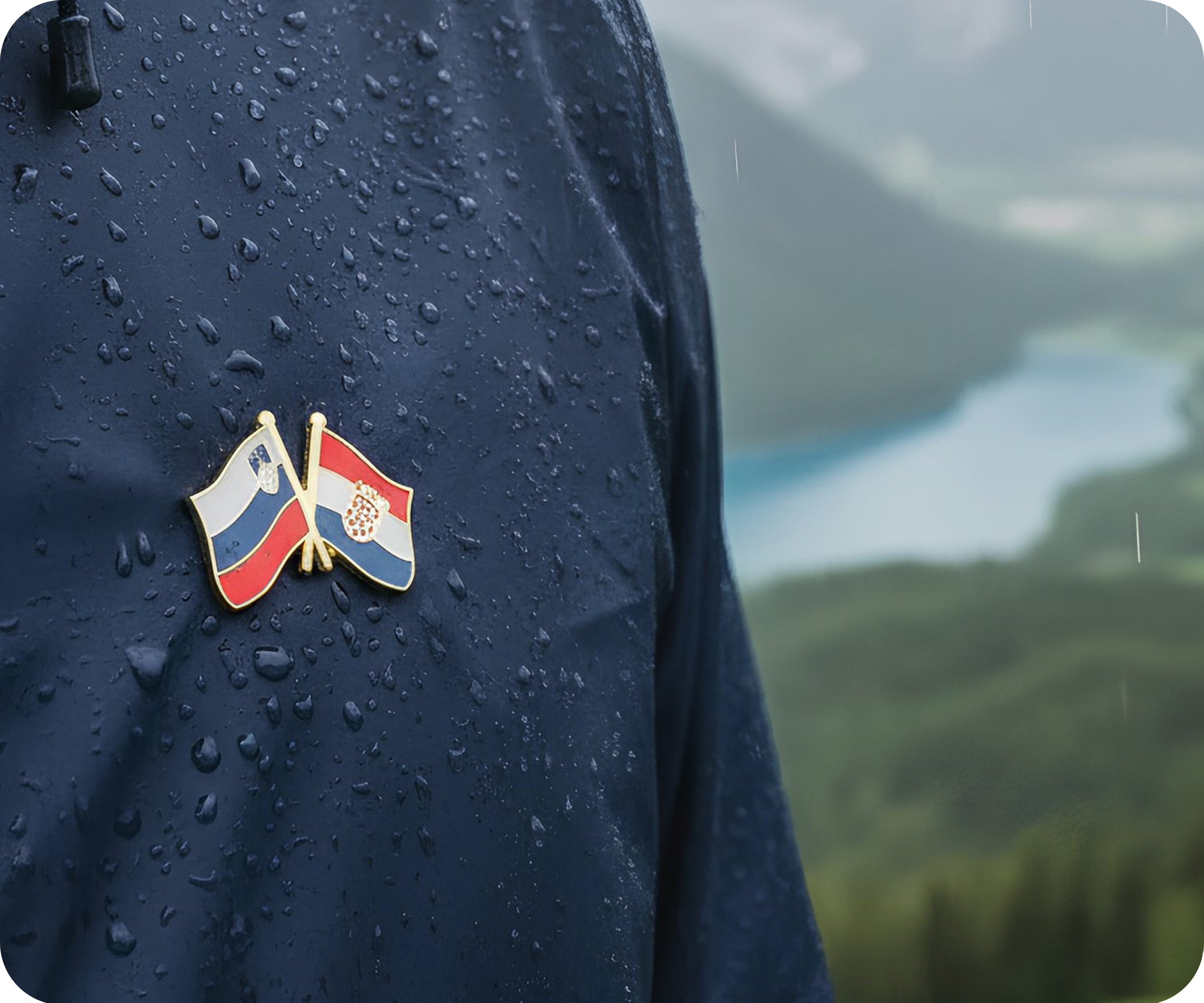 Insignia de amistad Eslovenia y Croacia Imagen secundaria del producto