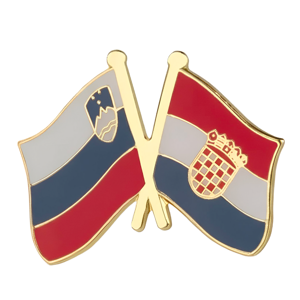 Slovenia & Croatia Friendship Pin Badge