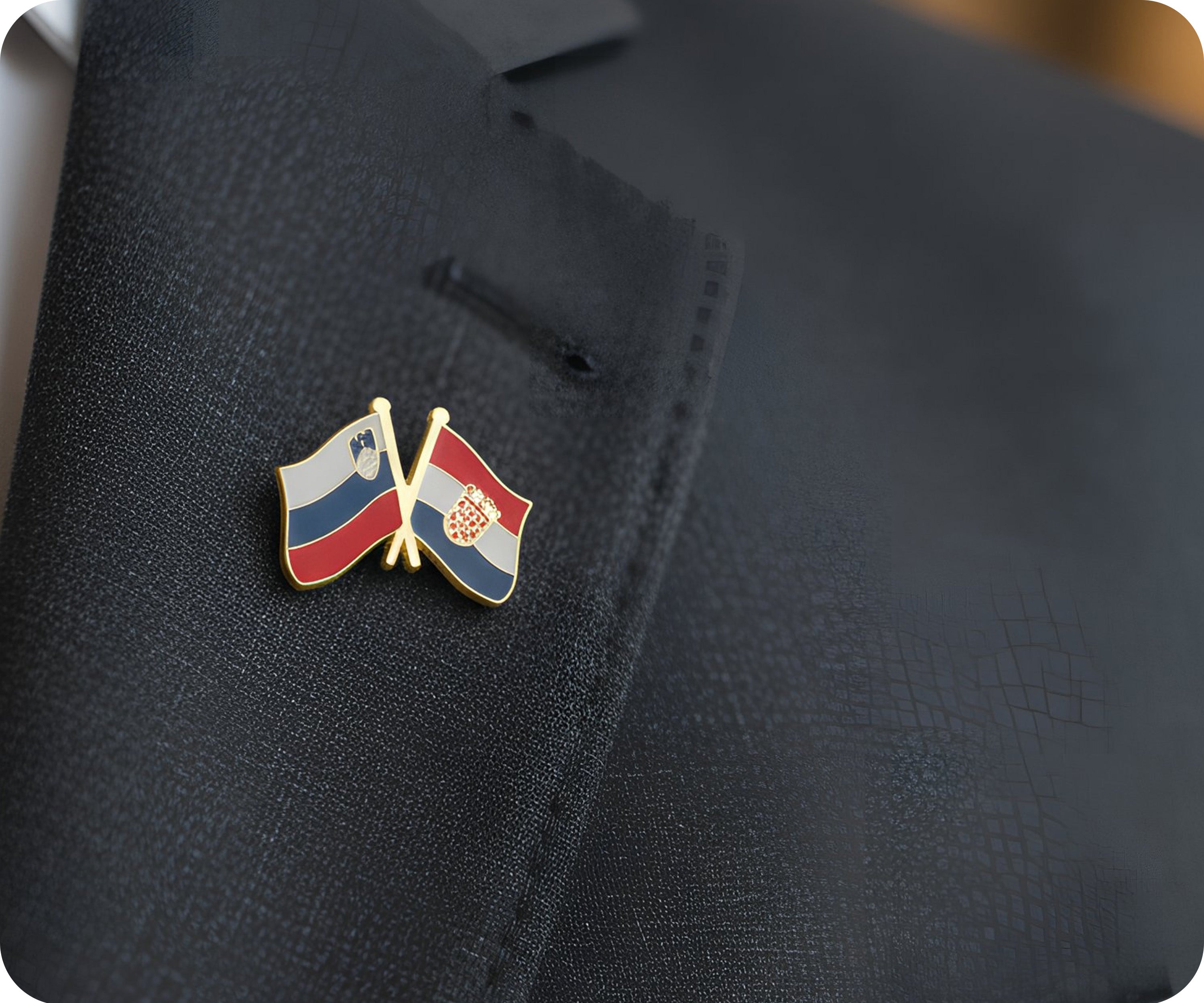 Slovenia & Croatia Friendship Pin Badge