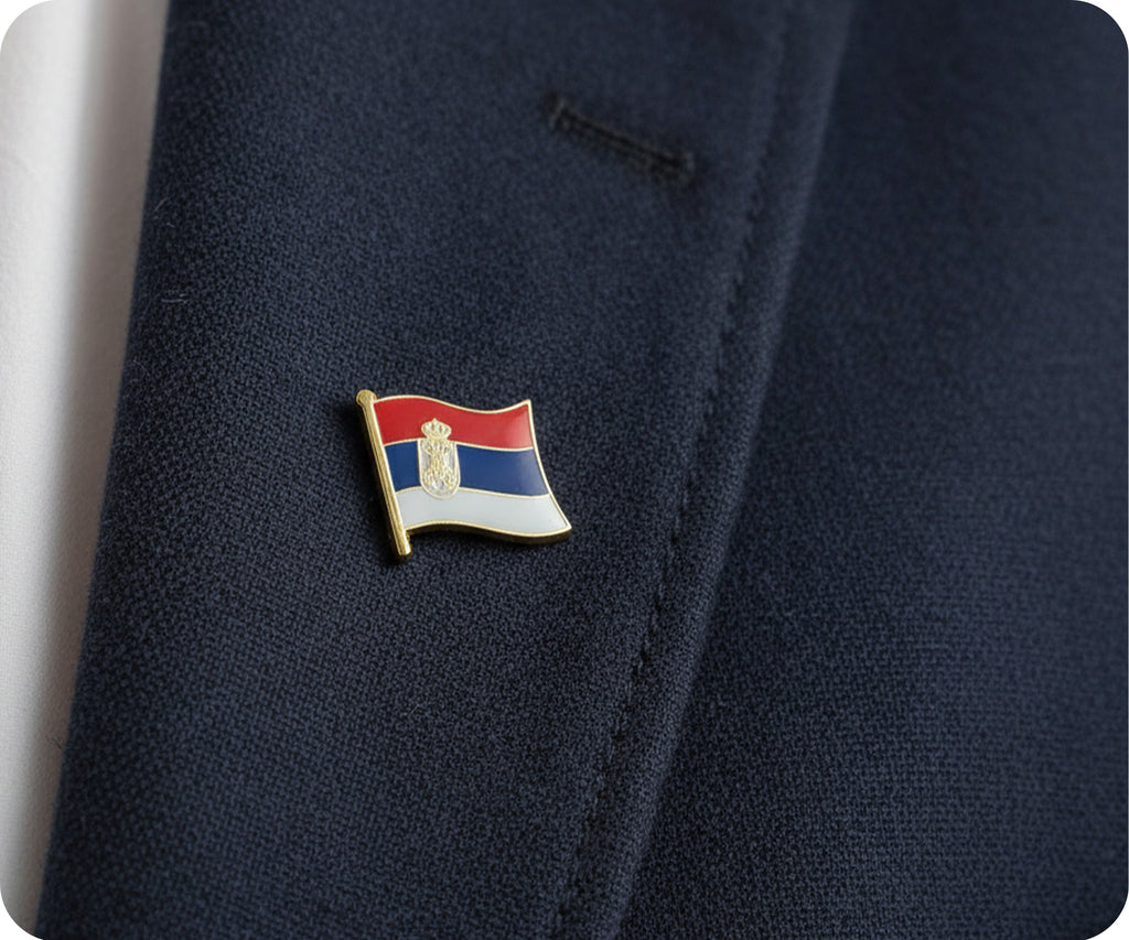 Serbia Flag Pin Badge