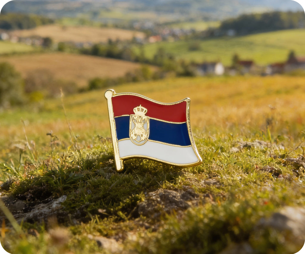 Serbia Flag Pin Badge
