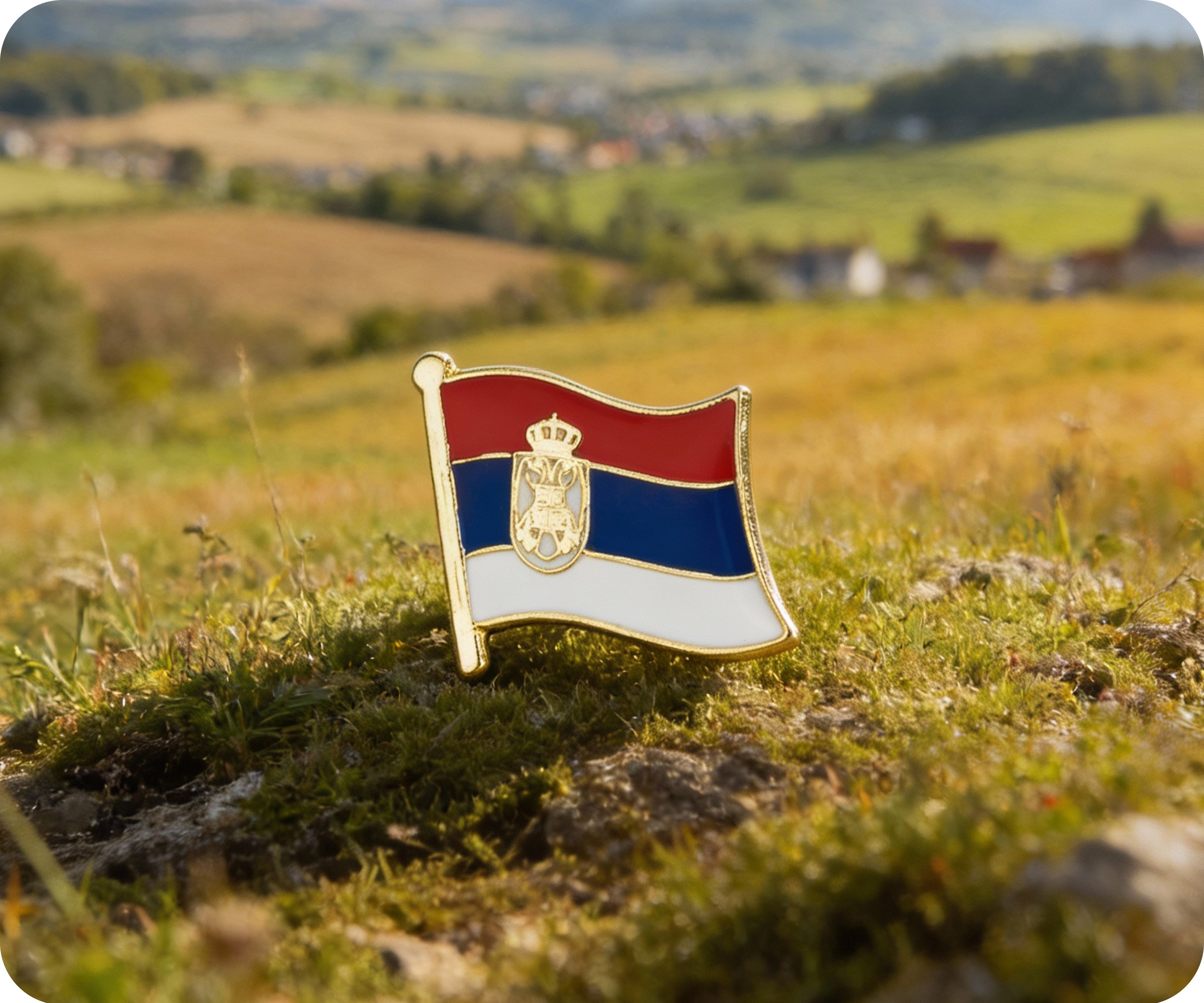 Serbia Flag Pin Badge