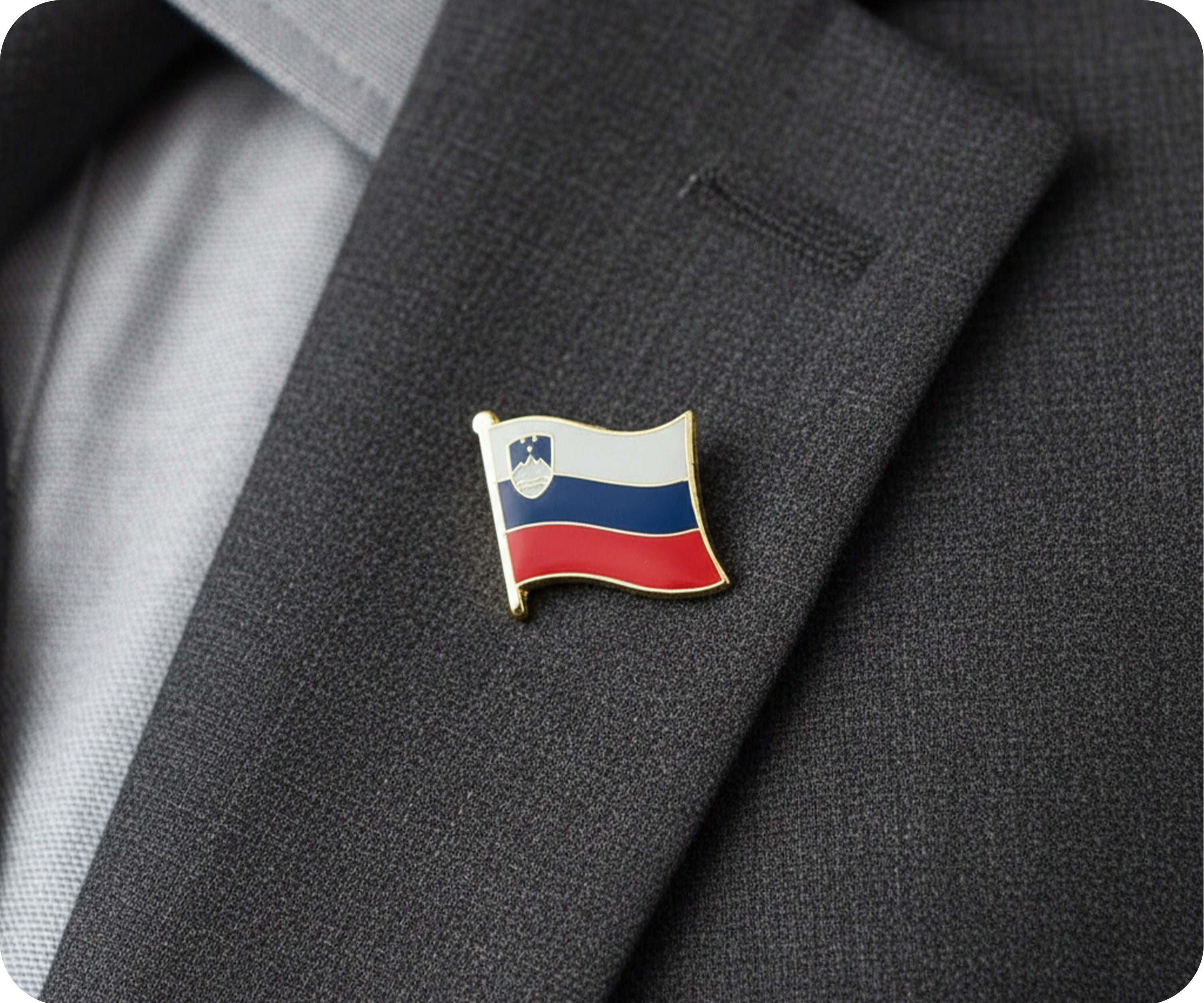 Slovenia Flag Pin Badge