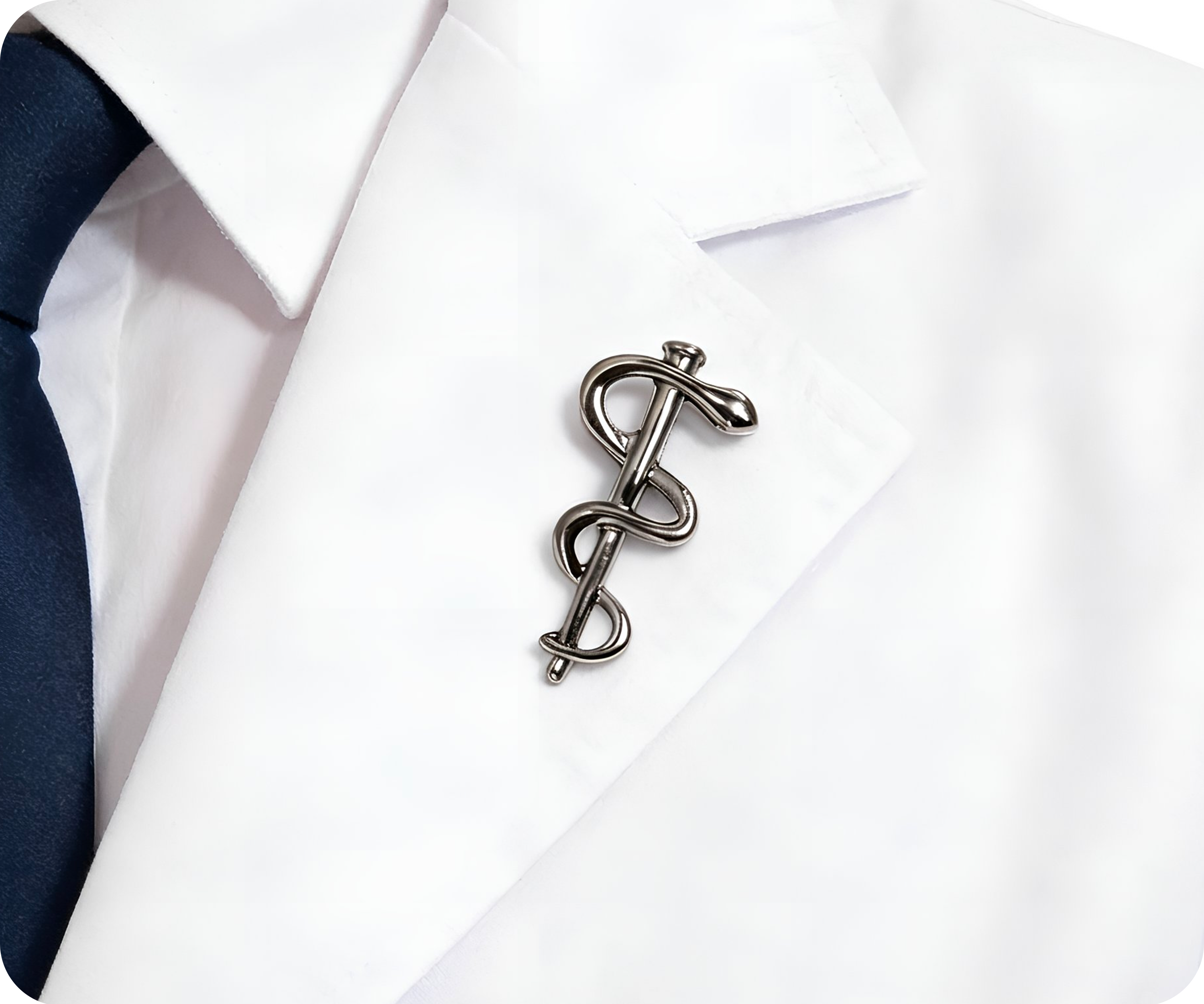 Insignia de serpiente médica negra Imagen secundaria del producto