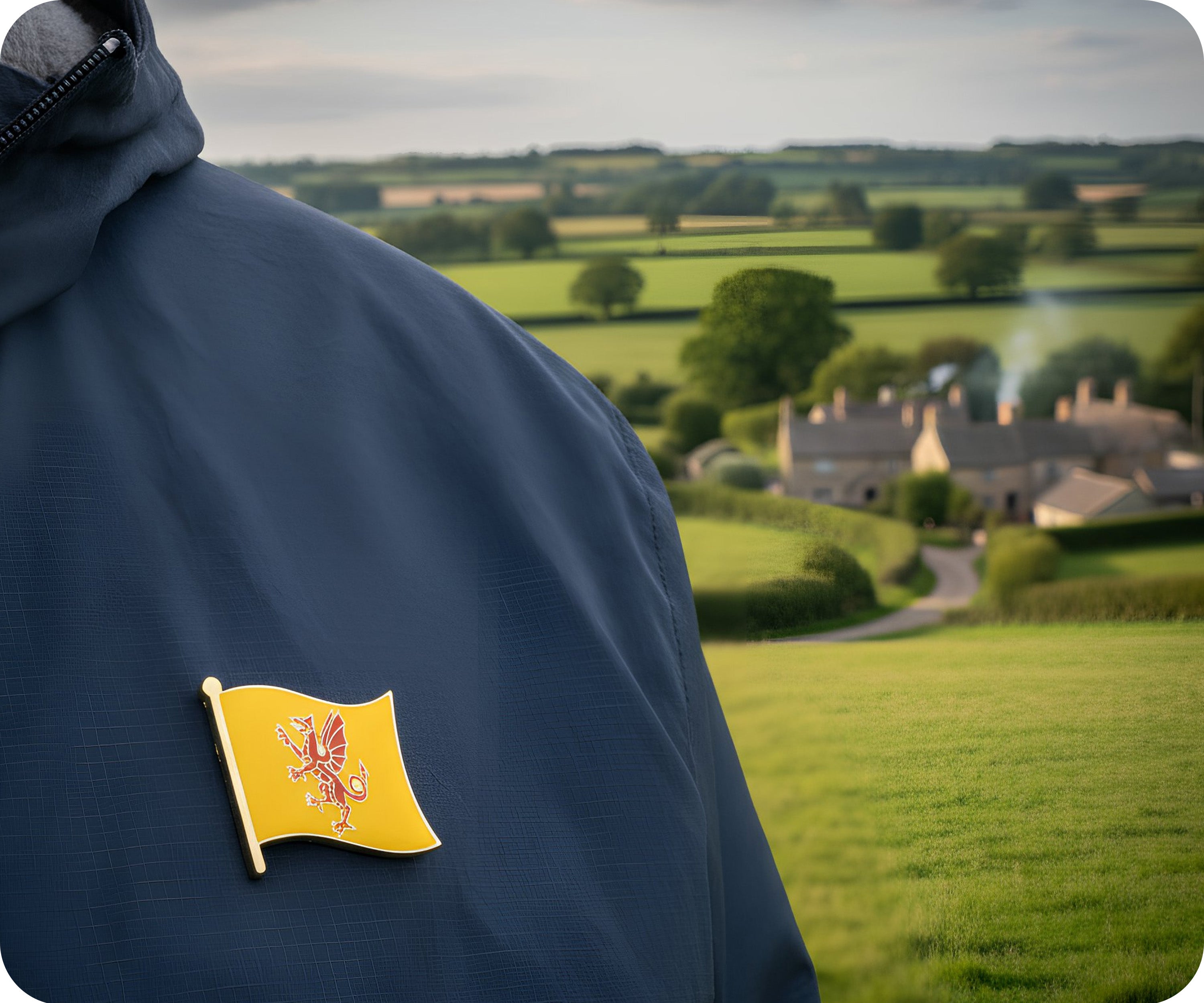 Somerset English County Flag Pin Badge Secondary image