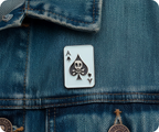 Ace Skull Spades Pin Badge