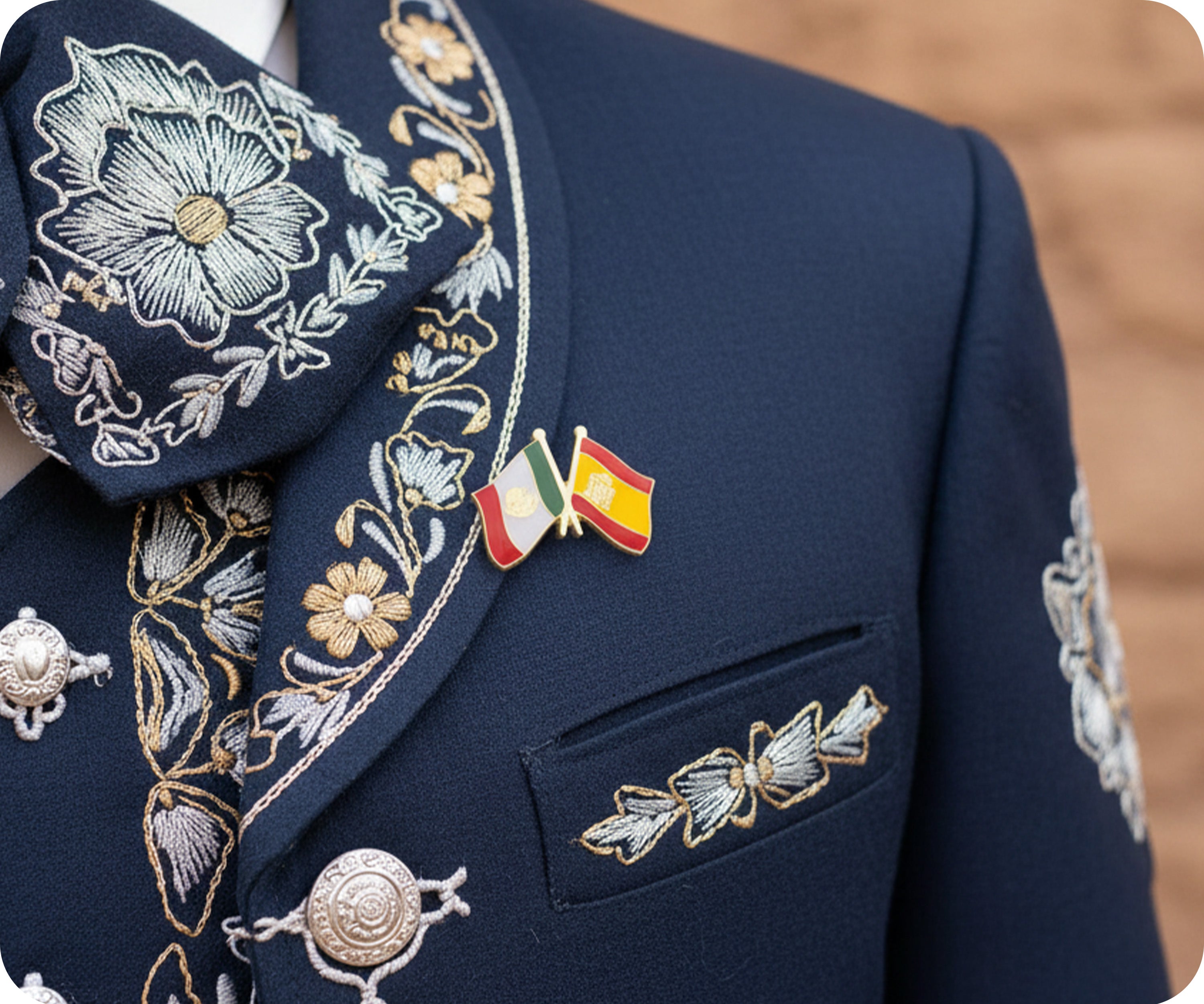 Pin de la amistad México y España Imagen secundaria del producto