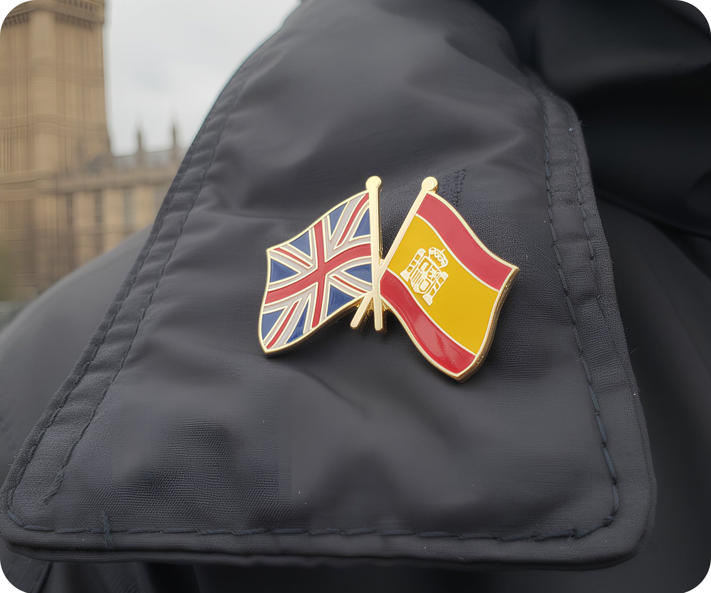 United Kingdom UK & Spain Friendship Pin Badge