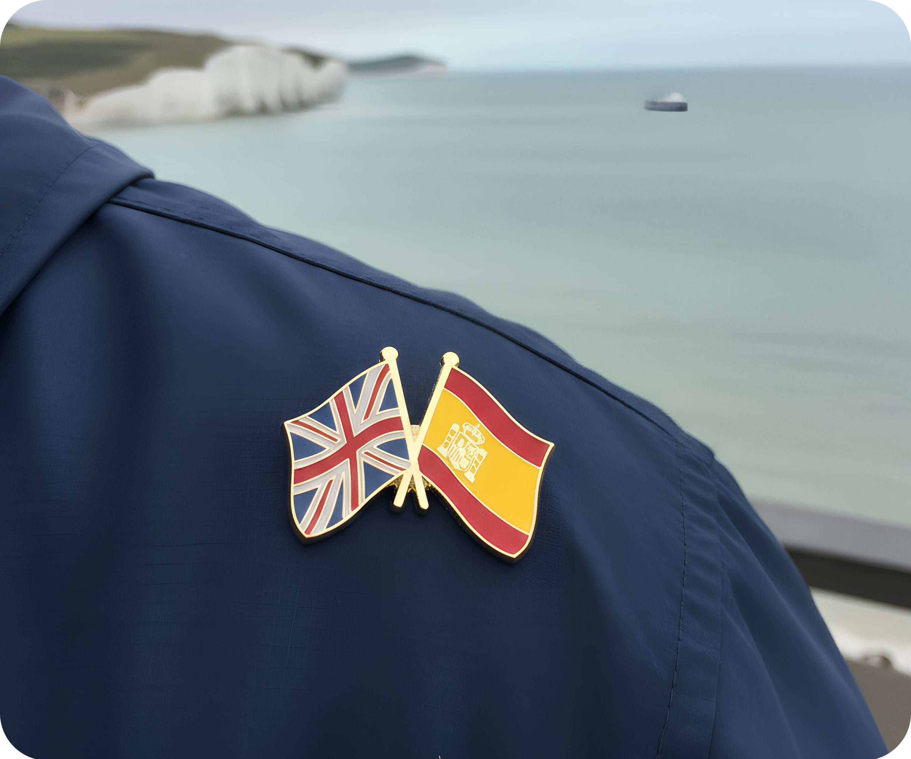 United Kingdom UK & Spain Friendship Pin Badge