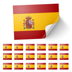 20 X Spain Flag Stickers