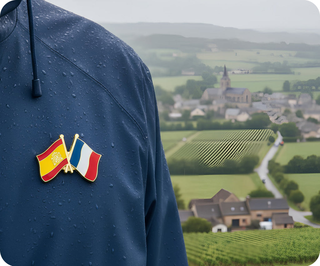 Spain & France Friendship Pin Badge