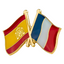 Spain & France Friendship Pin Badge