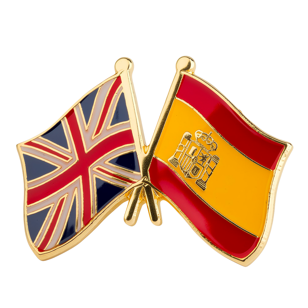 United Kingdom UK & Spain Friendship Pin Badge