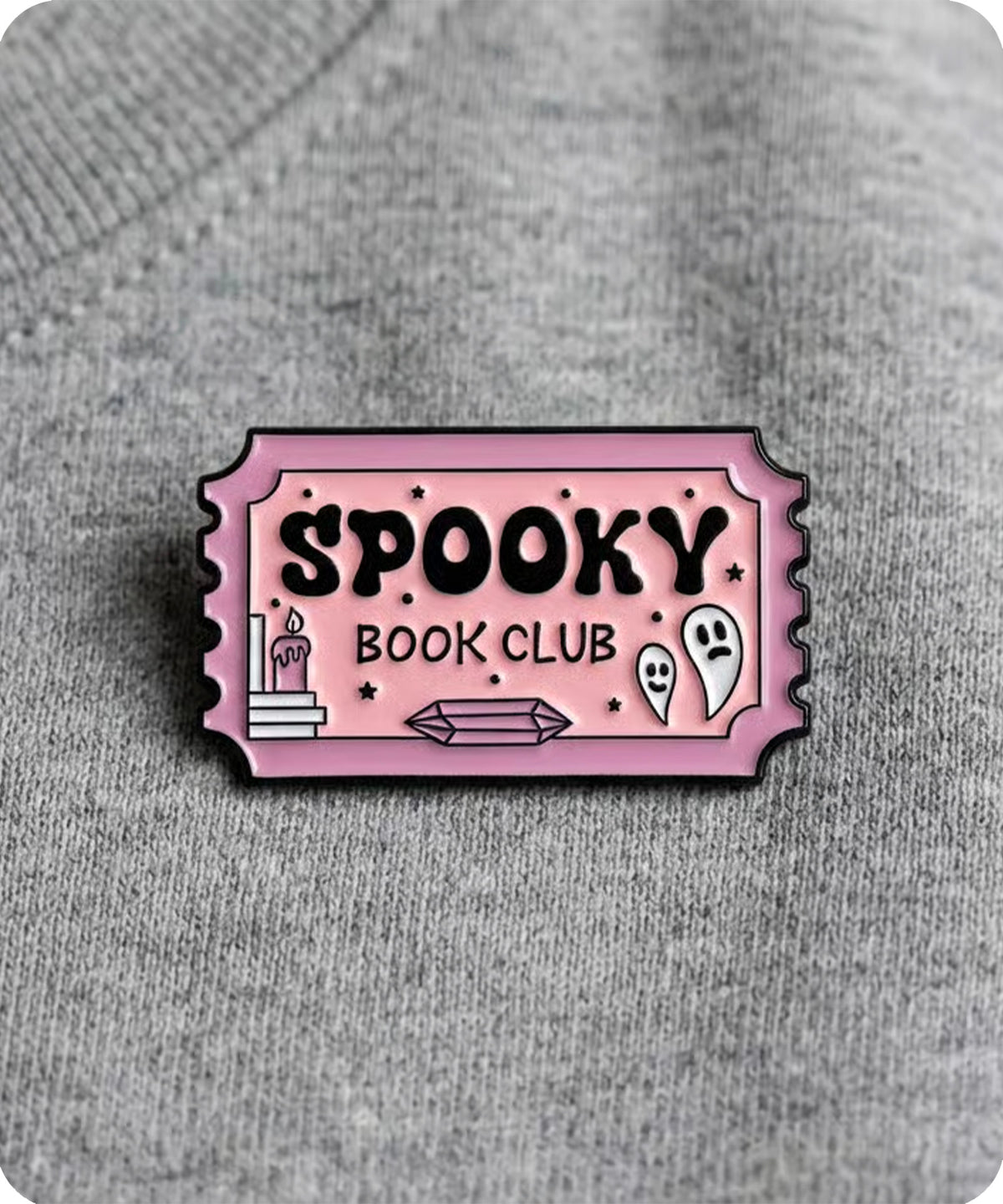 Spooky Book Club Enamel Pin Badge