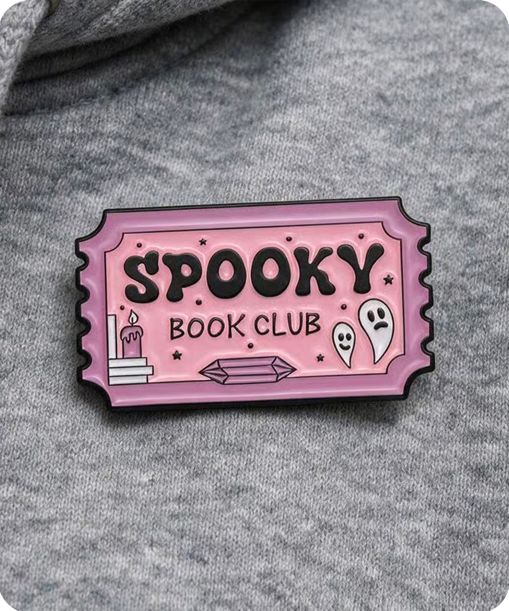 Spooky Book Club Enamel Pin Badge