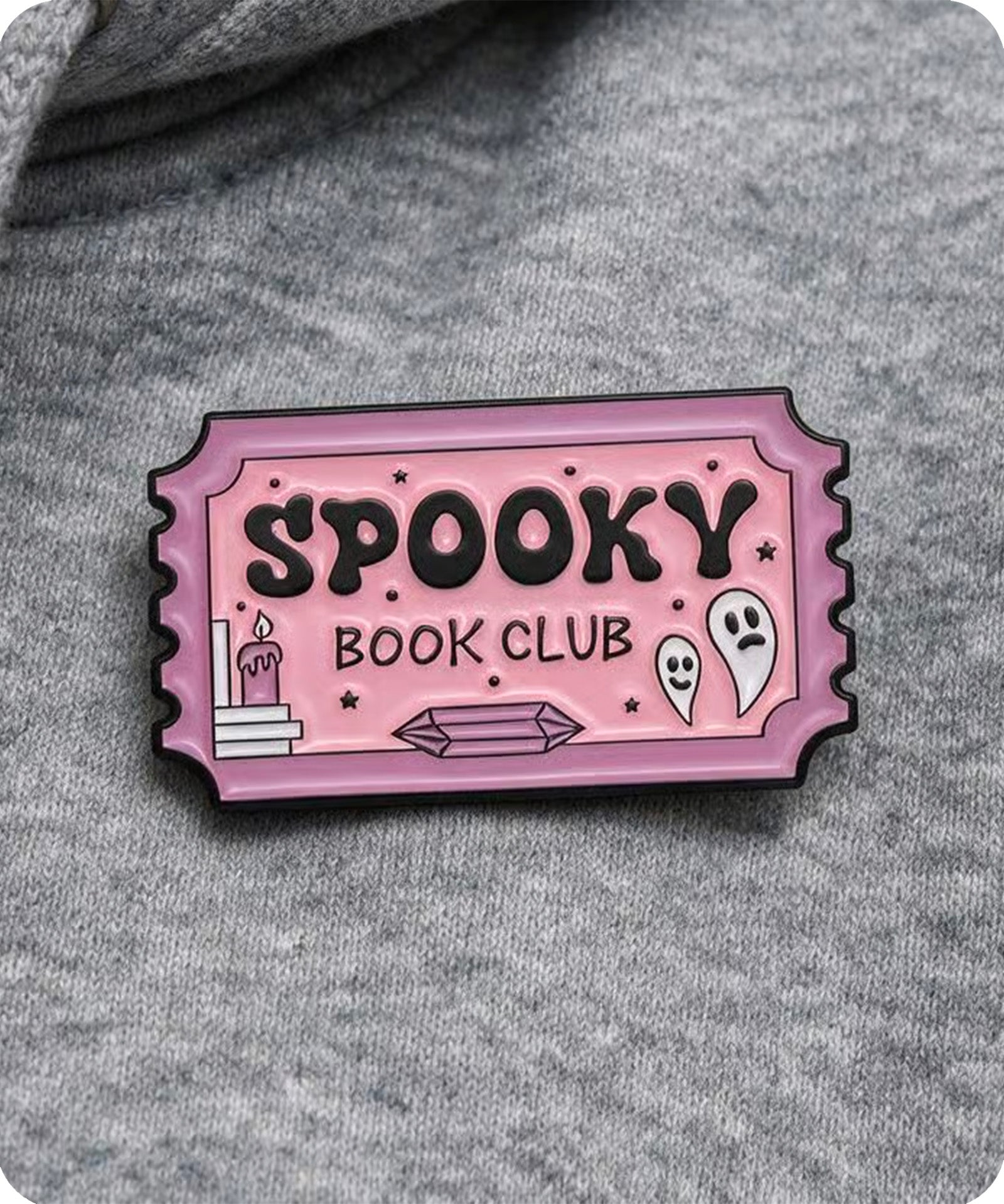 Spooky Book Club Enamel Pin Badge