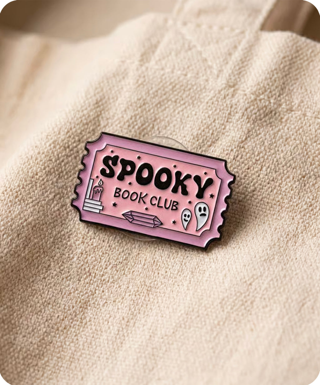 Spooky Book Club Enamel Pin Badge