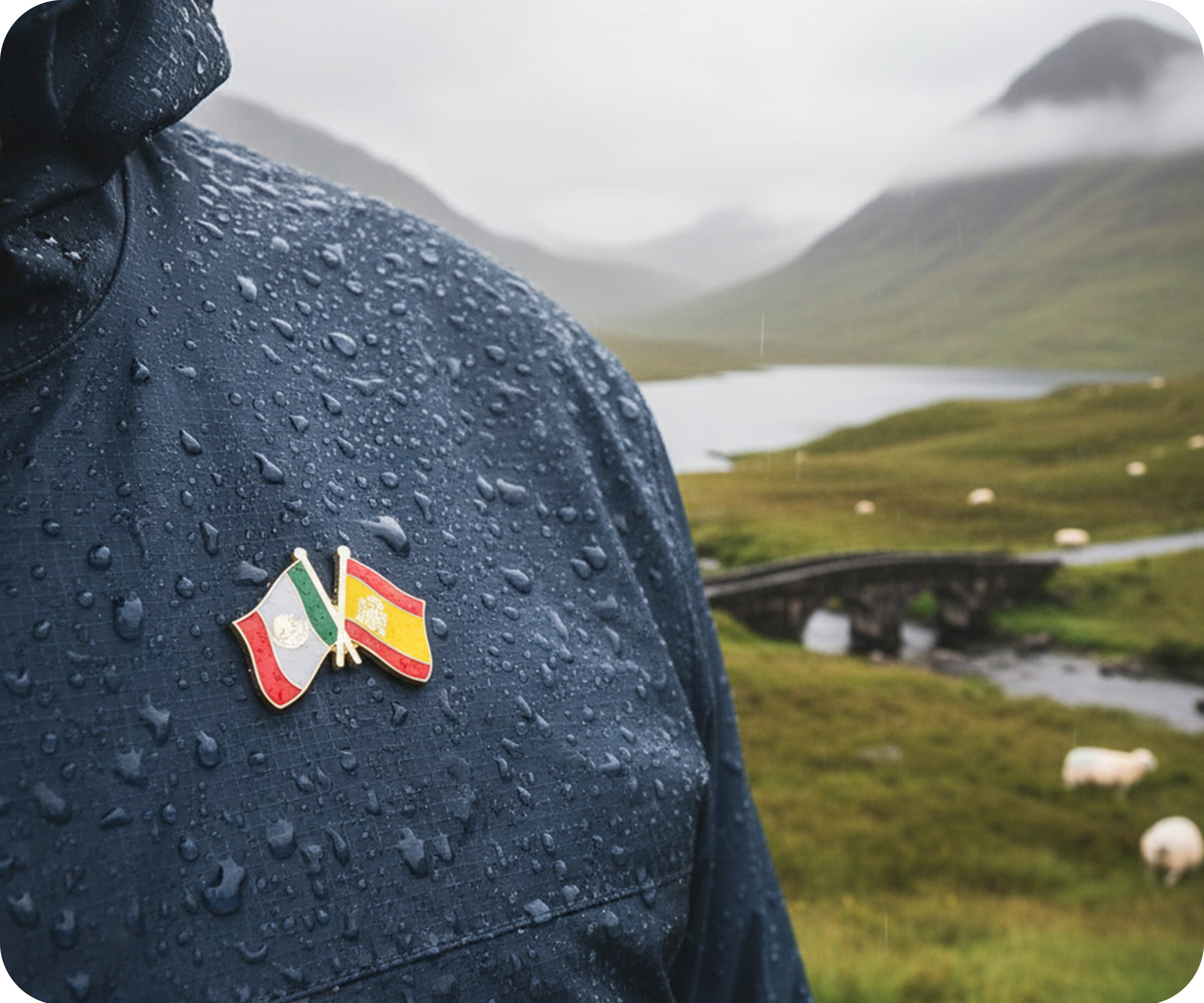 Mexico & Spain Friendship Pin Badge