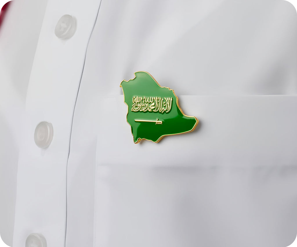 Saudi Arabia Country Shape Pin Badge