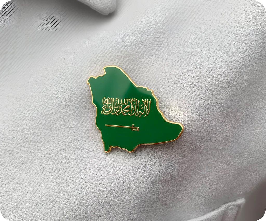 Saudi Arabia Country Shape Pin Badge