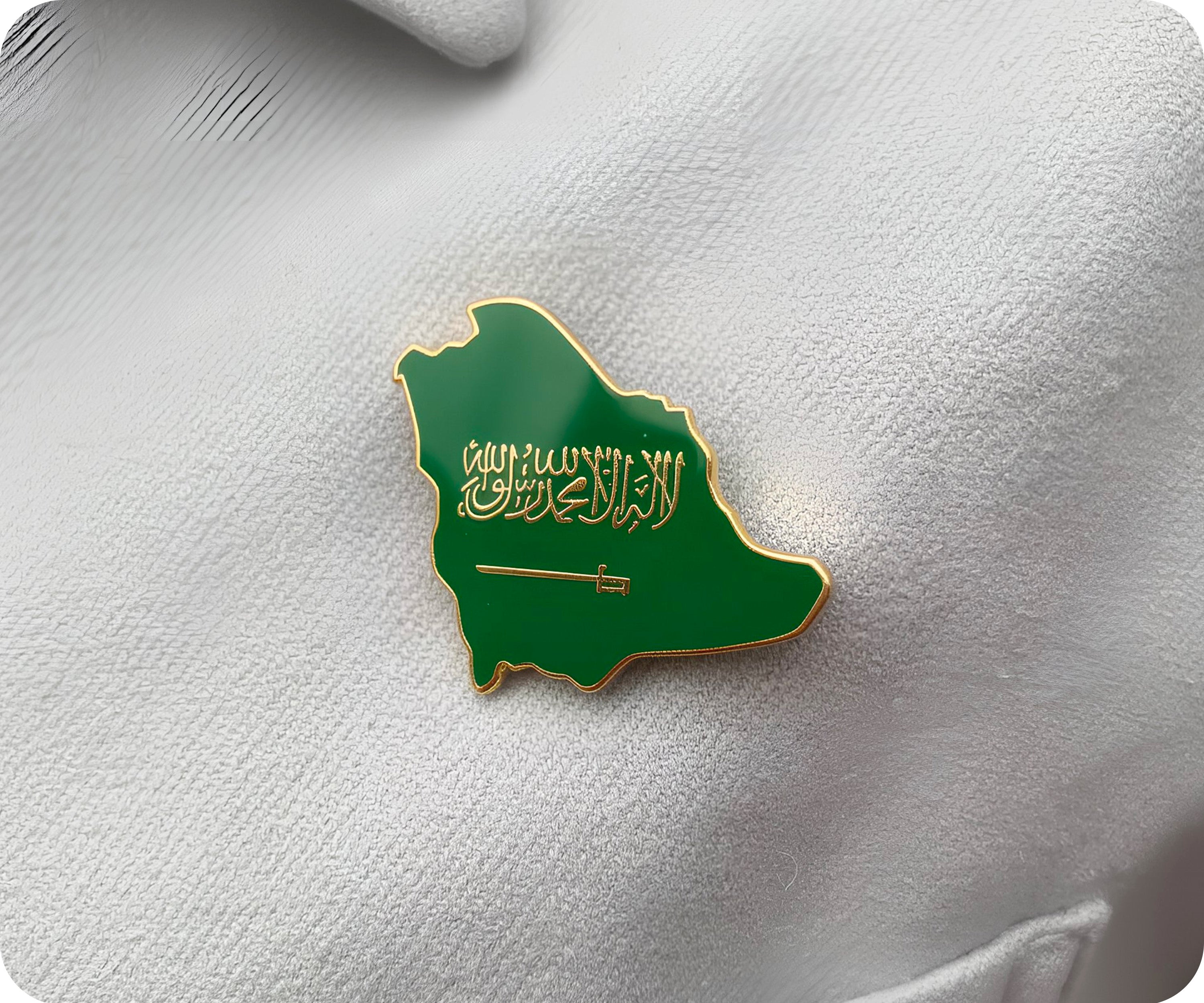 Saudi Arabia Country Shape Pin Badge