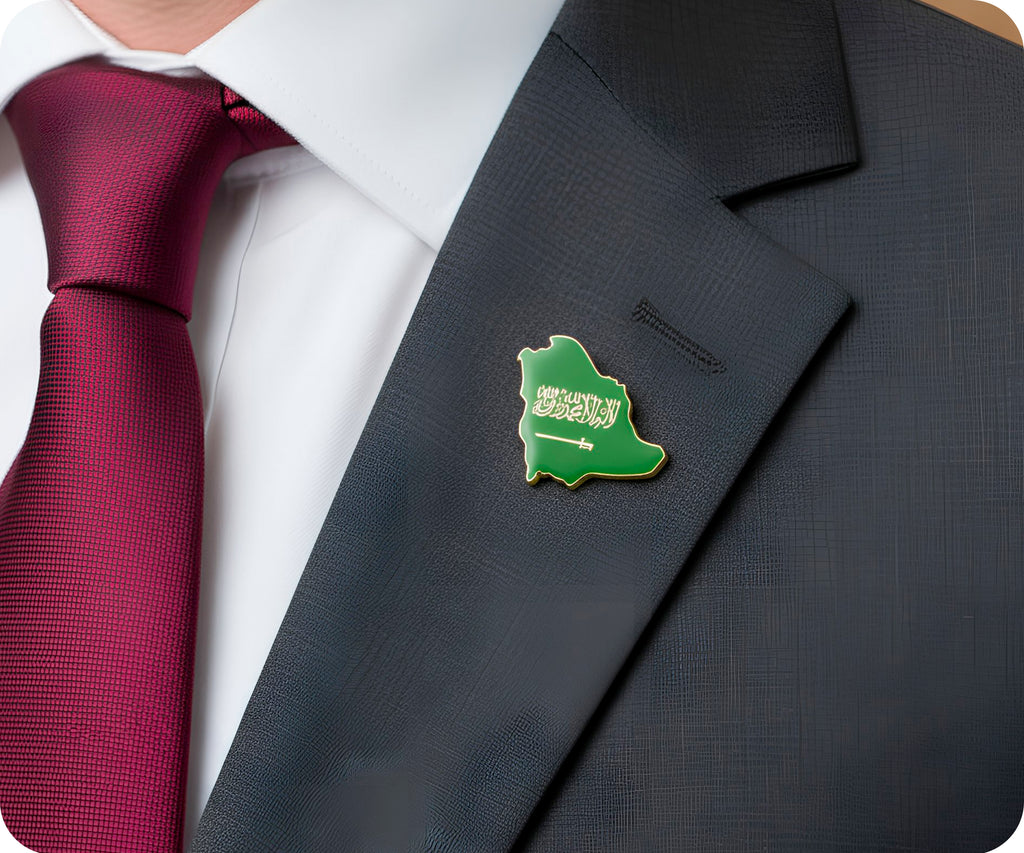 Saudi Arabia Country Shape Pin Badge
