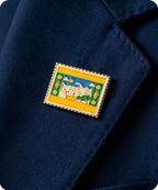 Jerusalem Old City Historic Travel Stamp Pin Badge