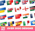 12 X England Vinyl Flag Stickers (8 X 5CM)