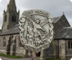 St Micheal Protector Shield  Pin Badge