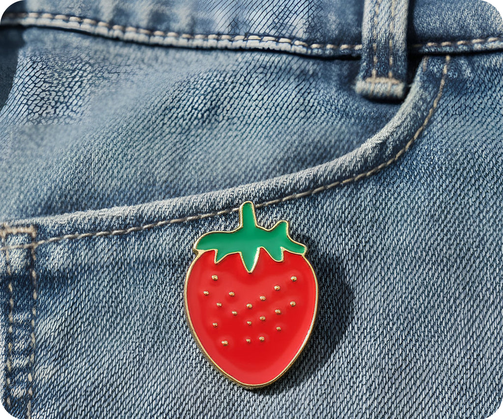 Strawberry Fruit Pin Badge