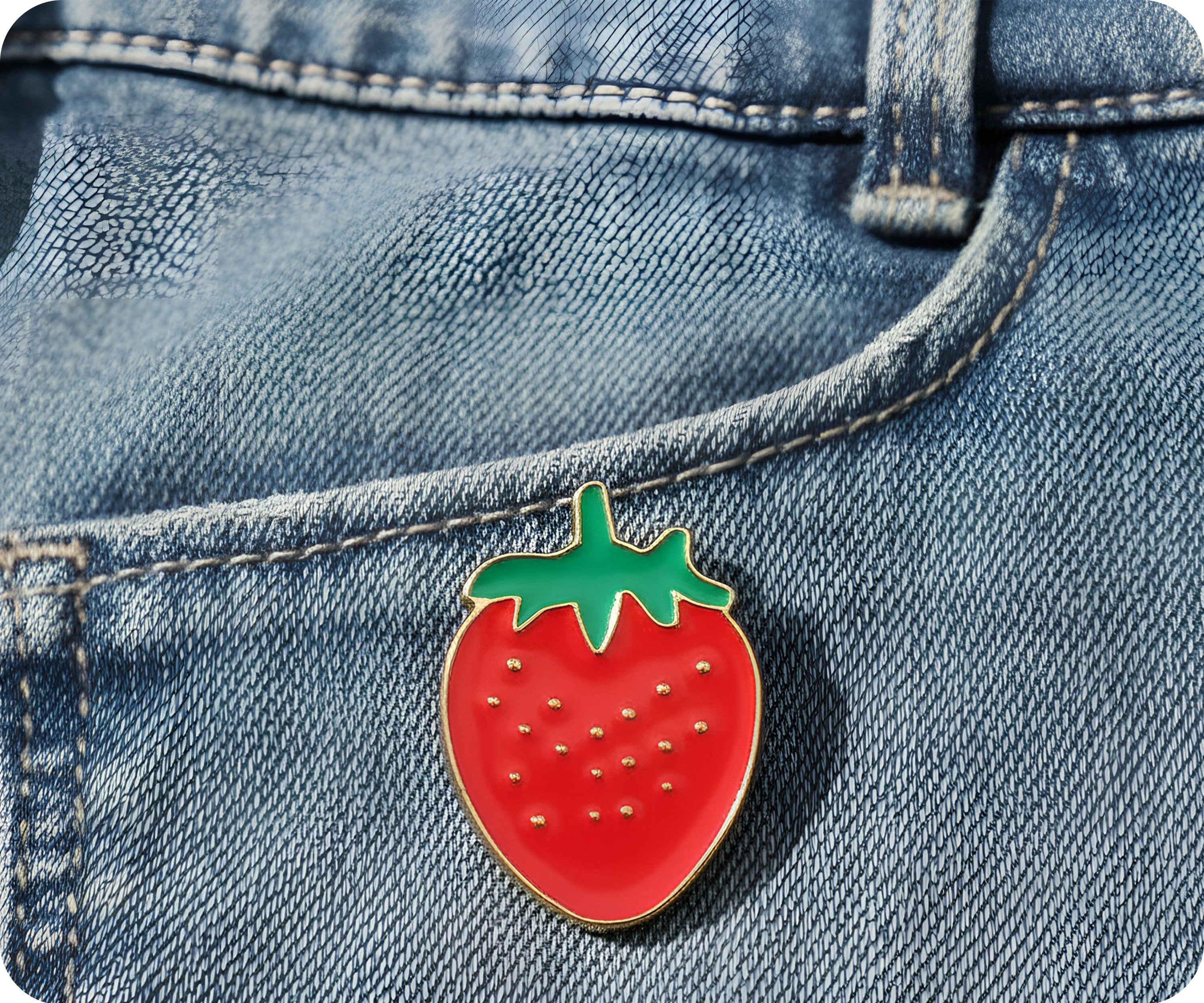 Strawberry Fruit Pin Badge
