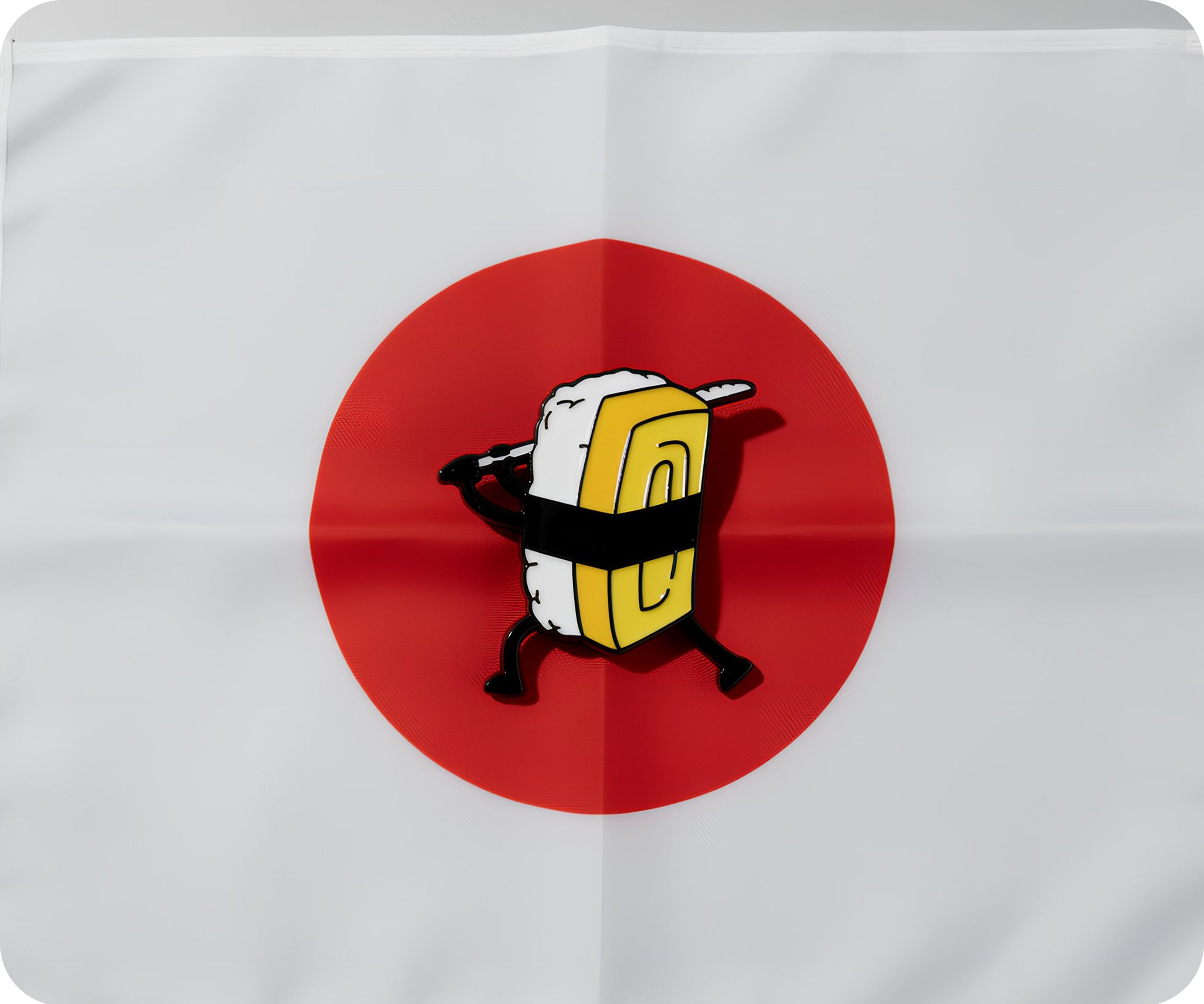 Sushi Samurai Yellow Pin Badge