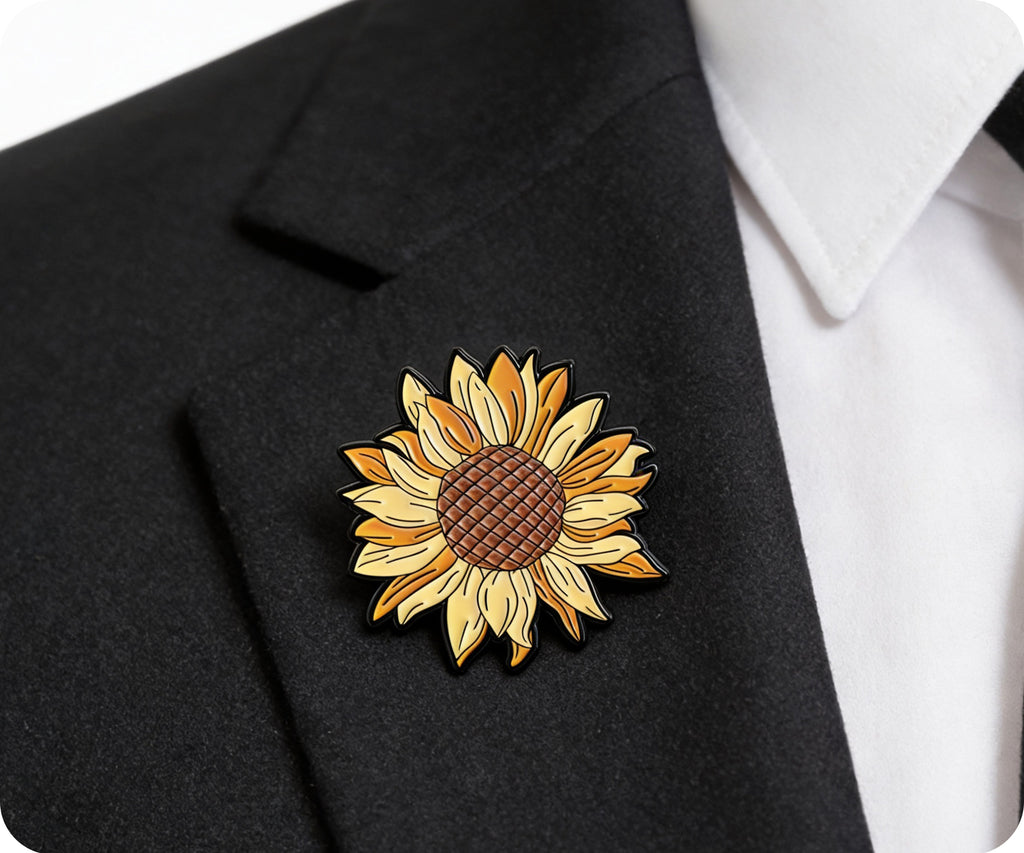 Sunflower flower Pin Badge