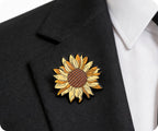 Sunflower flower Pin Badge
