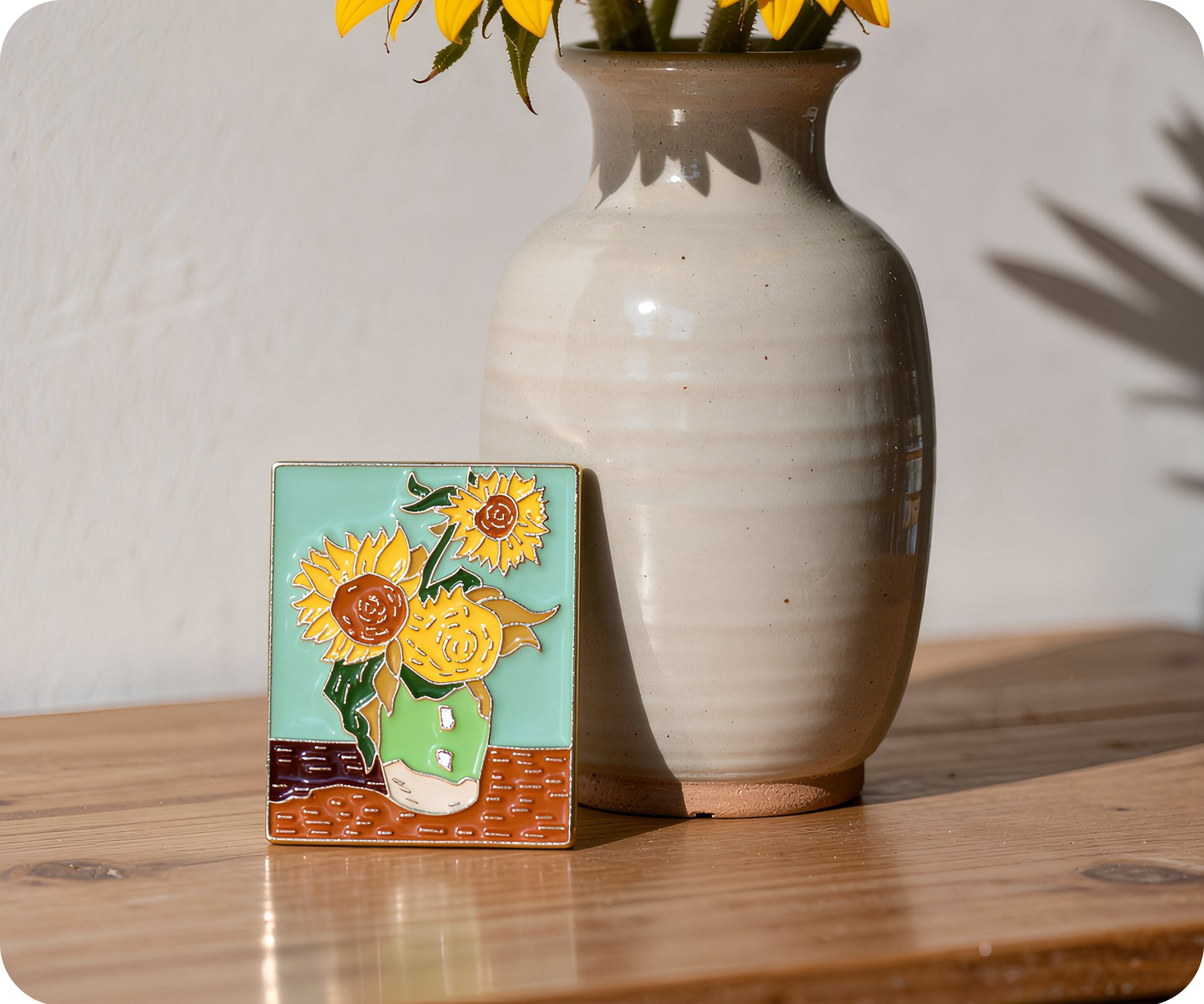 Pin de girasol de Vincent Van Gogh Imagen secundaria del producto