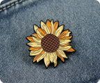 Sunflower flower Pin Badge