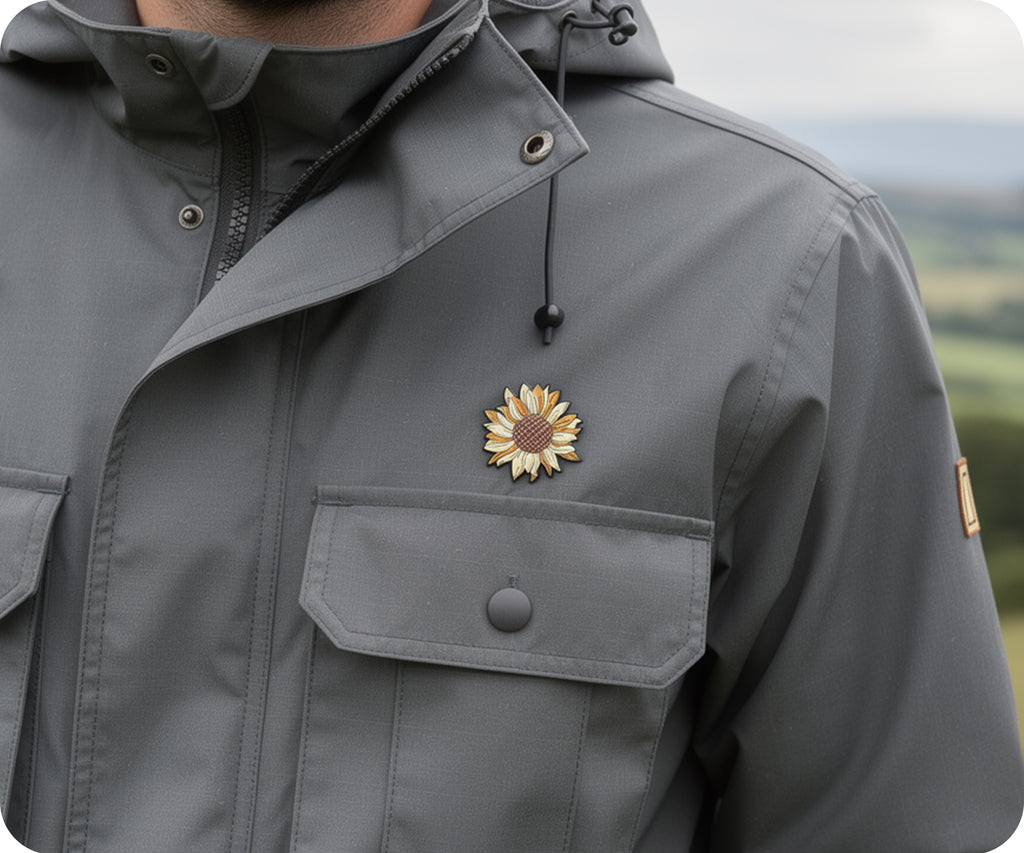 Sunflower flower Pin Badge