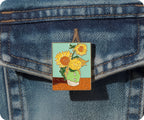 Vincent Van Gough Sunflower Pin Badge
